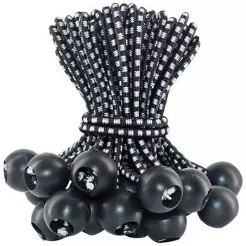 50Pcs Fixed Boat Pole Elastic Rope Ball Bungee Cords Camping Tent Accessories 50pcs красный