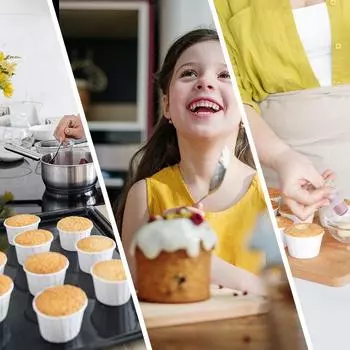 50Pcs Foiled Gold Paper Cup Pastry Tools Accessories Baking Supplies Cupcake Liner Tray Caissettes 50pcs