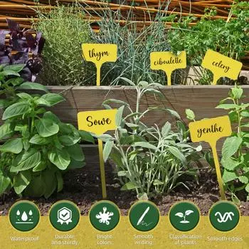 50PCS Garden Plants T Label Garden Label Plant Classification Classification Logo Label Waterproof Reusable Free Writing