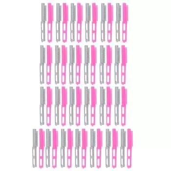 50Pcs Hair Perm Rod Rugged Hook Teeth Hollow Out Versatile Curling Perm Rods for Salon Barber