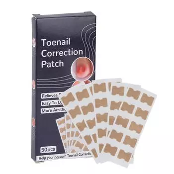 50Pcs Ingrown Toenail Sticker Strong Adhesion Safe Breathable Easy to Use Toenail Corrector Patch