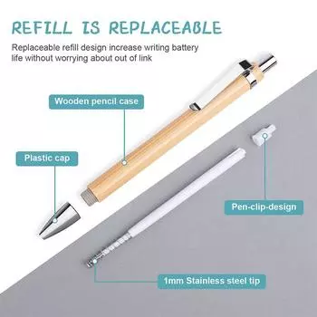 50Pcs Inspirational Bamboo Pen Wood Bamboo Pen Motivational Ballpoint Pen Appreciation Gift Bamboo чёрный