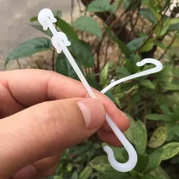 50pcs J Shaped Fruit Cherry Tomato Ear Hook Garden Vegetable Plant Grape Support Vines Fastener Clips Trellis Fixed Buckle Hook 50pcs