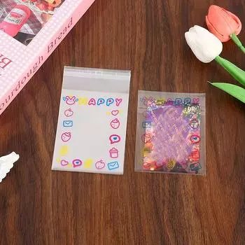 50 шт. Love Bean, маленькая упаковочная сумка для открыток, красивая, с милым кроликом, граффити, самозапечатывающаяся сумка, маленькая подарочная сумка для хранения