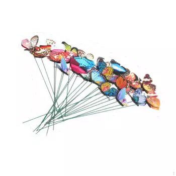 50 шт. светящиеся бабочки садовые колья украшения двора водонепроницаемые, украшения для весны,