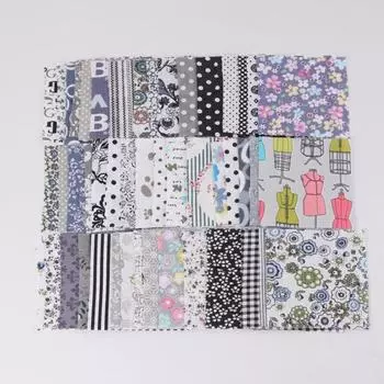 50Pcs Mixed Style Cotton Fabric Cloth Patchwork Strips For DIY Sewing and Handicraft Making Style 8