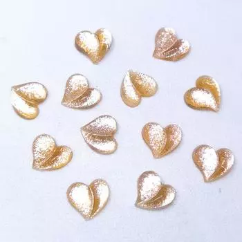 50Pcs Nail Art Charms Exquisite Flat Bottom Lightweight 3D Heart Shape Nail Manicure Craft розовый