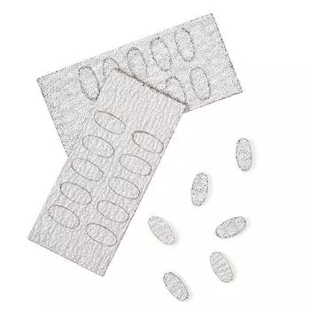 50 шт., толкатель для кутикулы, самоклеящийся, для обрезки хлопьев песка, для предварительной полировки ногтей