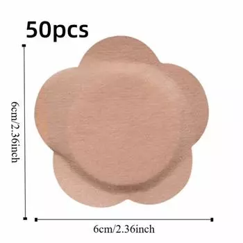 50pcs Non-Woven Fabric Disposable Navel Stickers Self-Adhesive Breathable Castor Oil Pack Sticker Belly Button Protectors Women