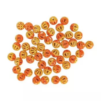 50pcs Pet Ball Toy Interactive Playing Plastic Cat Toy Ball with Bell for Kittens Hamsters