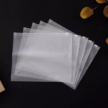 50Pcs Plastic Clothing Packaging Reusable Zipper Bag Underwear Socks Packaging Cosmetic Storage 18x13cm