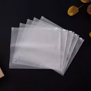 50Pcs Plastic Clothing Packaging Reusable Zipper Bag Underwear Socks Packaging Cosmetic Storage 15x13cm