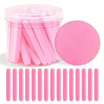 50Pcs/Set Compressed Face Wash Sponge Canned Disposable Facial Sponges Smooth Skin Face Cleansing Cotton Pad For All Skin Types