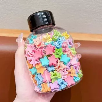 50pcs/set Crown Mini Hair Clip Mouse Ears Candy Color Flower Star Hairpin Lovely Children candy color star