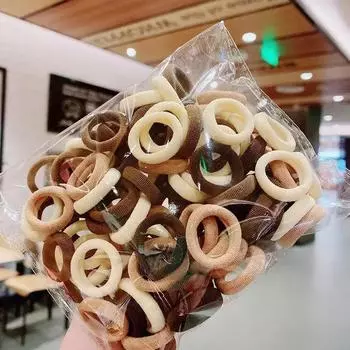 50pcs/Set Elastic Hair Bands Girls Hair Accessories Colorful Nylon Headband Kids Ponytail Holder Scrunchie Gift Ornaments