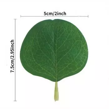 50PCS Simulated Plant Eucalyptus Vine Leaves DIY Flower Arrangement with Leaf Flower Wall Accessories белый