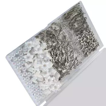 50pcs Vibranting Pearls Designs Keychains Featuring Angelic Charm Pendant Fashion Accessory for Women And Student белый