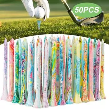 - 50Pcs Wood Golf Tees Golf Ball Holder Reusable Golf Ball Holder Tees for Batti