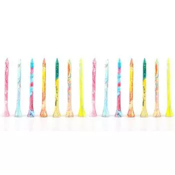 50Pcs Wood Golf Tees Golf Ball Holder Colorful Golf Ball Holder Tees for Batting