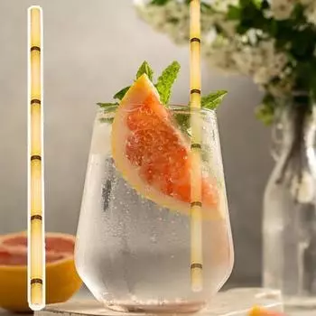 50шт бумага солома плоский рот питье портативный полезный пищевой сорт для клуба коричневый