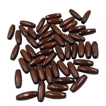 50шт деревянные овальные трубки свободные бусины-проставки DIY фурнитура 8x23 мм кремовый