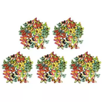 50шт деревянные пуговицы для шитья бабочки вязание одежды декор (28x20x2,5 мм)