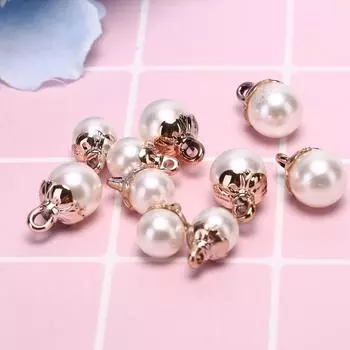 Искусственный жемчуг, кулон для цепочки, серёжек или браслета. Украшение для женщин. В комплекте 50 шт 12mm