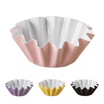 50шт Маффин Вкладыш Чашки Жесткий кекс Чехол Подкладка Декорирующий инструмент жёлтый