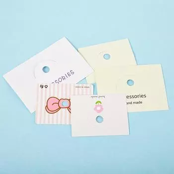 50шт милые аксессуары для волос картонные этикетки для карточек с плоским ртом сумка для карточек