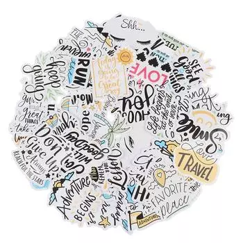 50шт мотивационные фразы цитаты водонепроницаемые наклейки для ноутбука Diy скейтборд