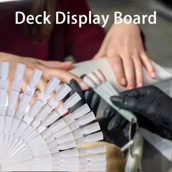 50 шт. демонстрационных досок для ногтей, профессиональное обучение искусству, прозрачные, нежные, веерообразные, накладные образцы палочек для салона белый