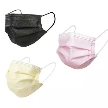 50шт одноразовые маски для лица 3-слойная нетканая маска для рта 50pcs чёрный