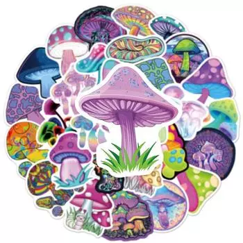 50шт персонализированные психоделические грибы наклейки кружки наклейки украшения ноутбука наклейки