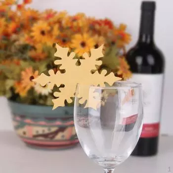 50шт снежинка винный стол декор свадебной вечеринки