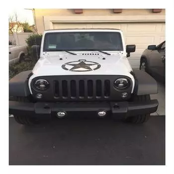 50см Классическая 5-звездочная наклейка на автомобиль для бокового окна автомобиля, грузовика, автодвери, виниловая наклейка