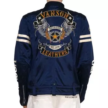 50th Anniversary Limited Model Flying Star Embroidered Bonded Riders Jacket Outerwear Model [Banson] Мужская 2024-2025 nvsz-2415c (XL) тёмно-синий
