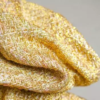 50x145 см тканая плотная цветочная ткань в европейском и американском стиле со знаменитостями, дизайнерская ткань класса люкс с небольшим ароматом 50x145cm золотой