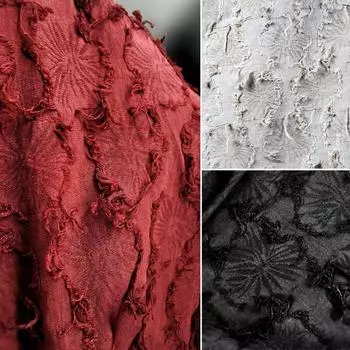 50x150 см Цветочная бахрома Ручная резка Креативный жаккард Юбка Брюки Рубашка Куртка Одежда Дизайнерская Ткань 50x150cm