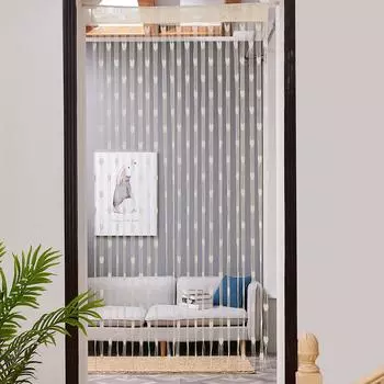 50x200cm Любовь Сердце Строка Занавеска Окно Дверь Перегородка Прозрачная Занавеска Баланс красный