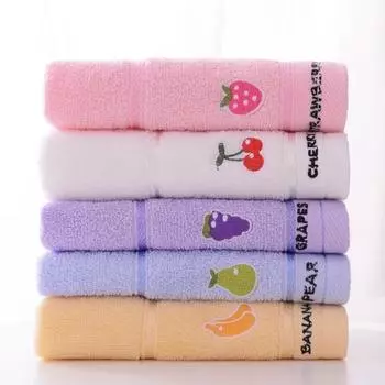 50x25 см мягкое хлопковое детское банное полотенце с рисунком фруктов для лица для новорожденных детей мягкая впитывающая мочалка детские полотенца для душа