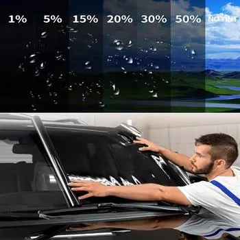 50X300 см темная самоклеящаяся пленка для окон автомобиля, летняя солнцезащитная и теплоизоляционная пленка, прозрачная и прозрачная. Хорошее качество.