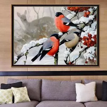 50x40CM Новый стиль 5D DIY Вышивка Картина Вышивка крестом Домашний декор 25x20CM