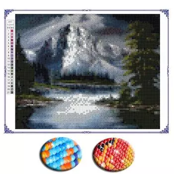50x40CM Популярная 5D DIY Алмазная вышивка в горошек Ремесло 25x20CM