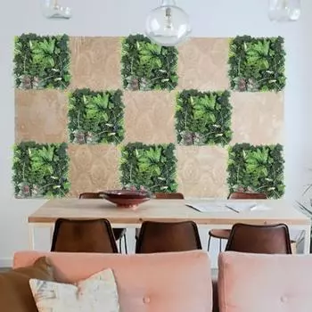 50x50 см Искусственные Растительные Стеновые Панели Зелень Трава Стена Фон Украшения Искусственные Листья Плюща Уличное Покрытие Изгороди