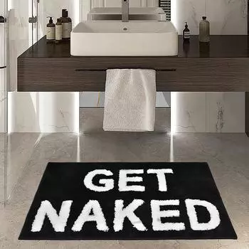 50X80CM Creative Letters Bathroom Bathroom Water-Absorbent Non-Slip Floor Mats Household Wear-Resistant Floor Mats 50CMx80CM