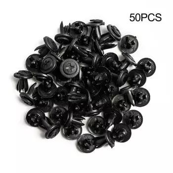 50x 8mm/6mm Plastic Rivets Fasteners Screw Car Fender Bumper Screws Clips Rivets Auto Hole Plastic Push Pin Clip Car Accessories CHINA