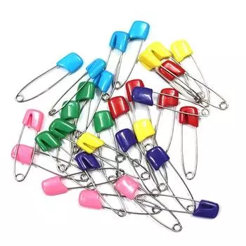 50x головок английских булавок, фиксирующих зажимов, детских платьев, подгузников, подгузников, булавок для творчества As Describe
