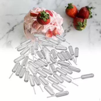 50x Пипетки для кексов 4 мл Прозрачная пипетка для кексов, пирожных, вафель, стиль A Style A