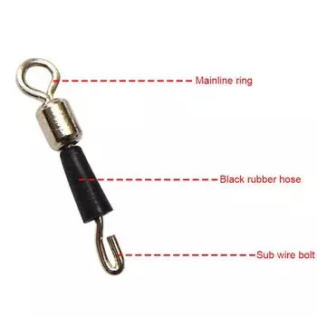 50x рыболовный подшипник с подвижным вертлюгом и цельным кольцом, соединители для крючков с быстрым звеном (S)