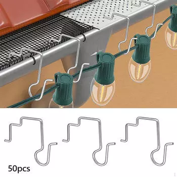 50x зажимов для рождественских гирлянд, простые в использовании праздничные зажимы для рождественской гирлянды